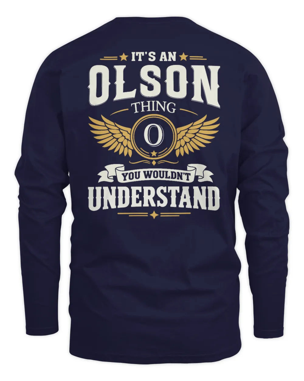 OLSON KT06-M008 It’s a [NAME] Thing – You Wouldn’t Understand | Personalized Vintage T-Shirt - Men's Long Sleeved T-Shirt - Navy
