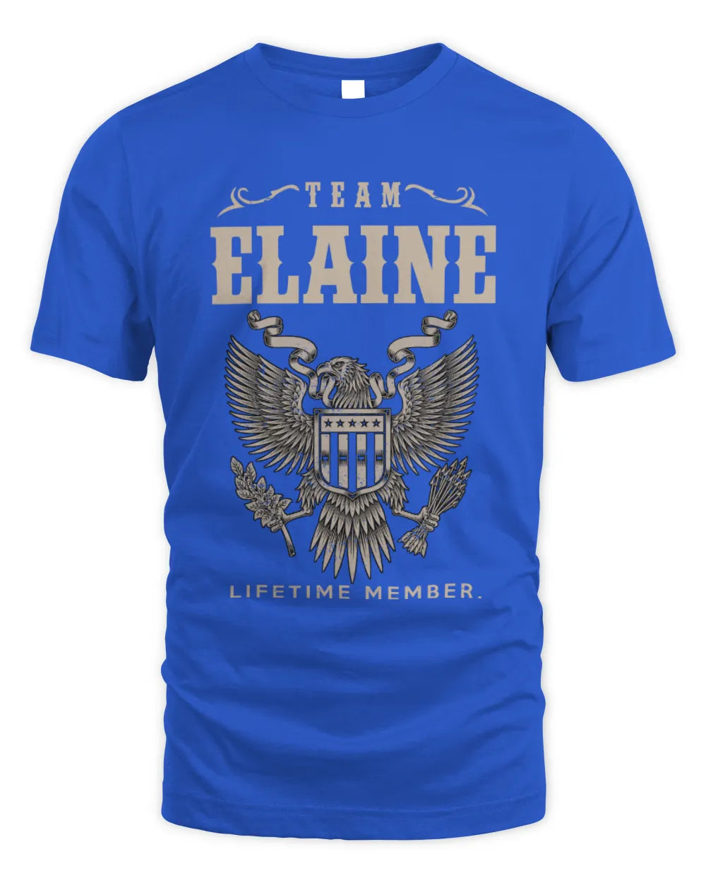 ELAINE TP06-K82 – Personalized Classic Style Apparel “Team NAME Lifetime Member” - Unisex Standard T-Shirt - Royal