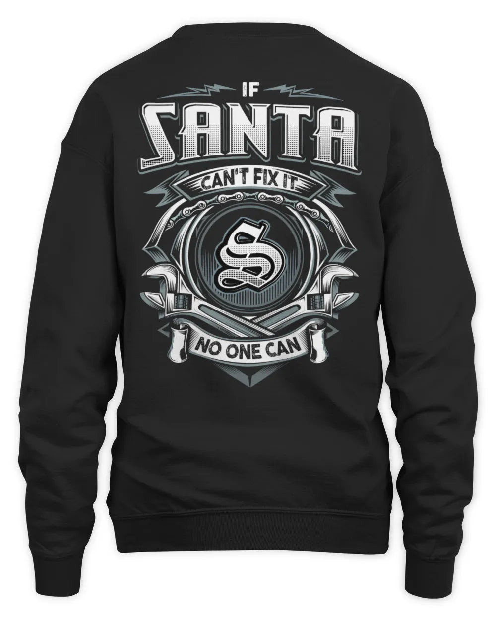 SANTA AP81-K4-626 - Personalized Ahmed Quote Apparel “If Ahmed Can't Fix It, No One Can” - Unisex Sweatshirt - Black