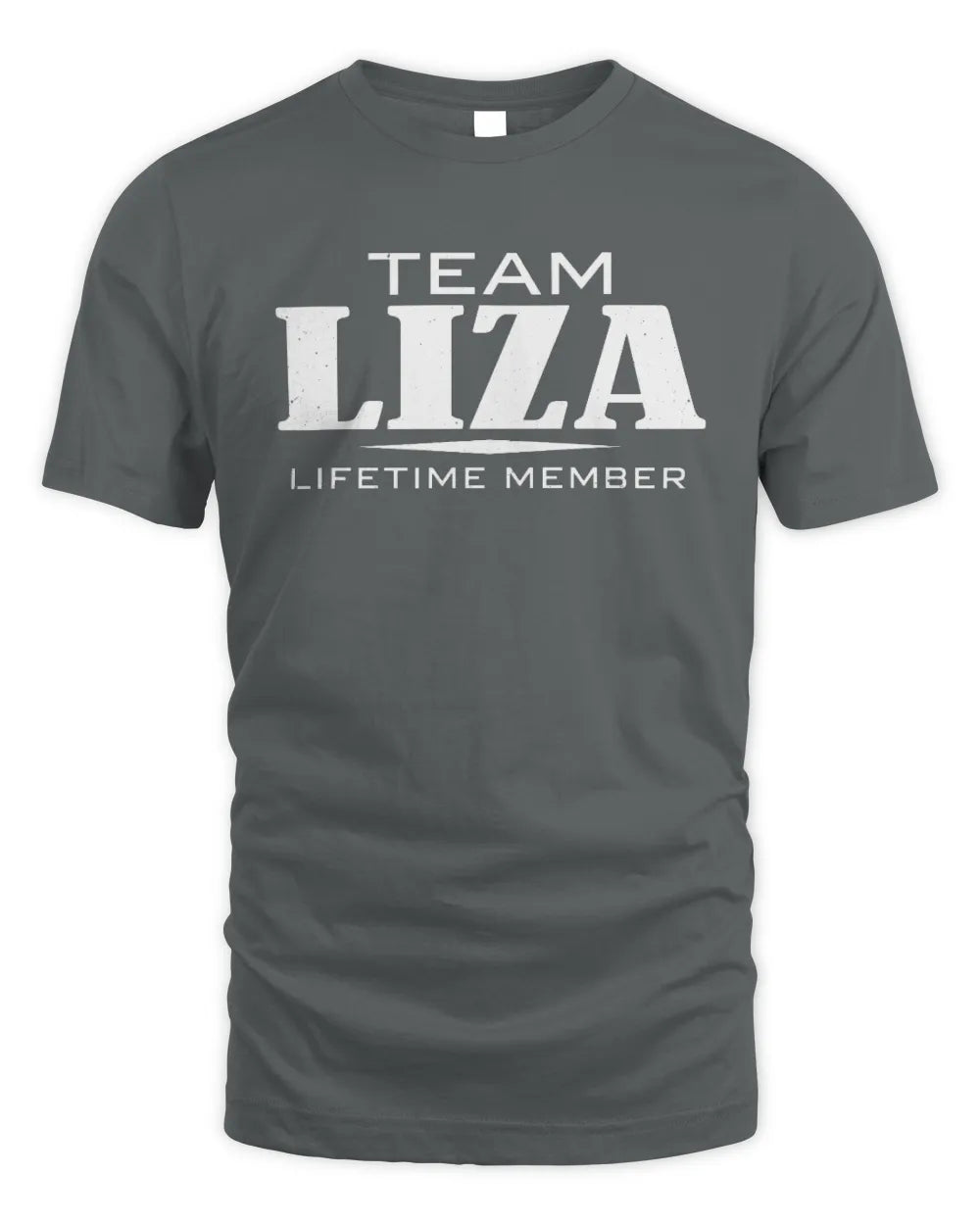 LIZA BL62-K4-128 - Personalized “Team NAME Lifetime Member” - Unisex Standard T-Shirt - Charcoal