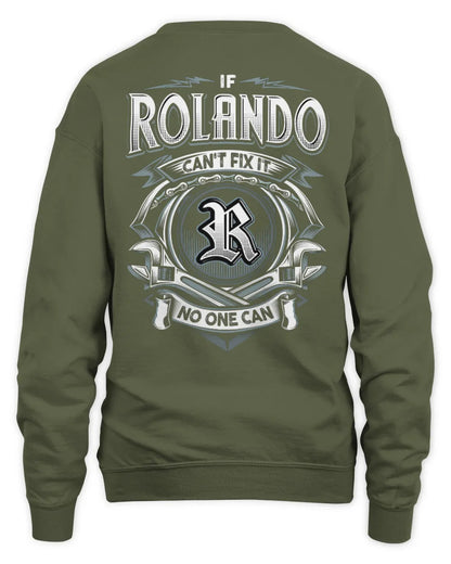 ROLANDO AP81-K4-626 - Personalized Ahmed Quote Apparel “If Ahmed Can't Fix It, No One Can” - Unisex Sweatshirt - Military Green