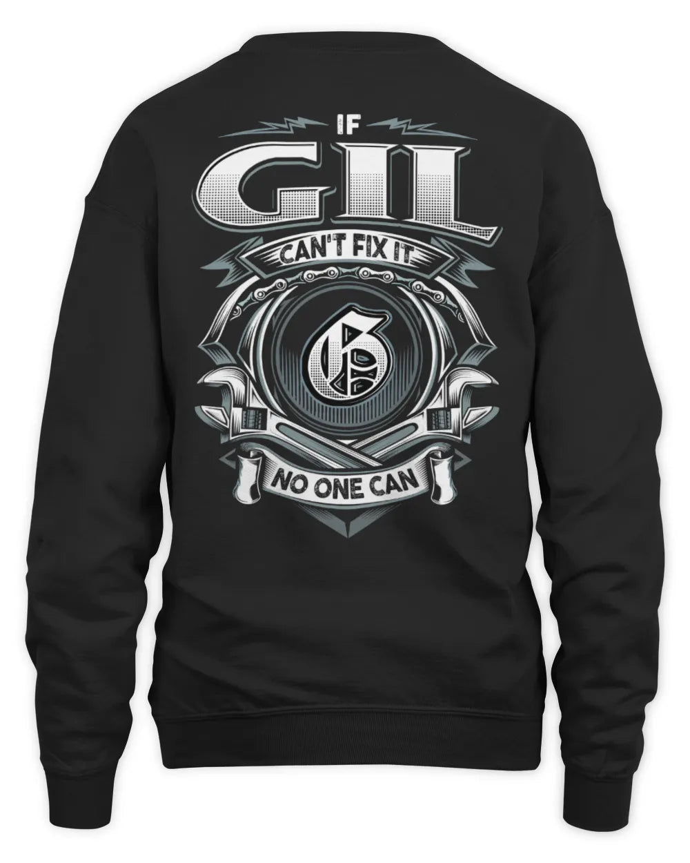 GIL AP81-K4-626 - Personalized Ahmed Quote Apparel “If Ahmed Can't Fix It, No One Can” - Unisex Sweatshirt - Black