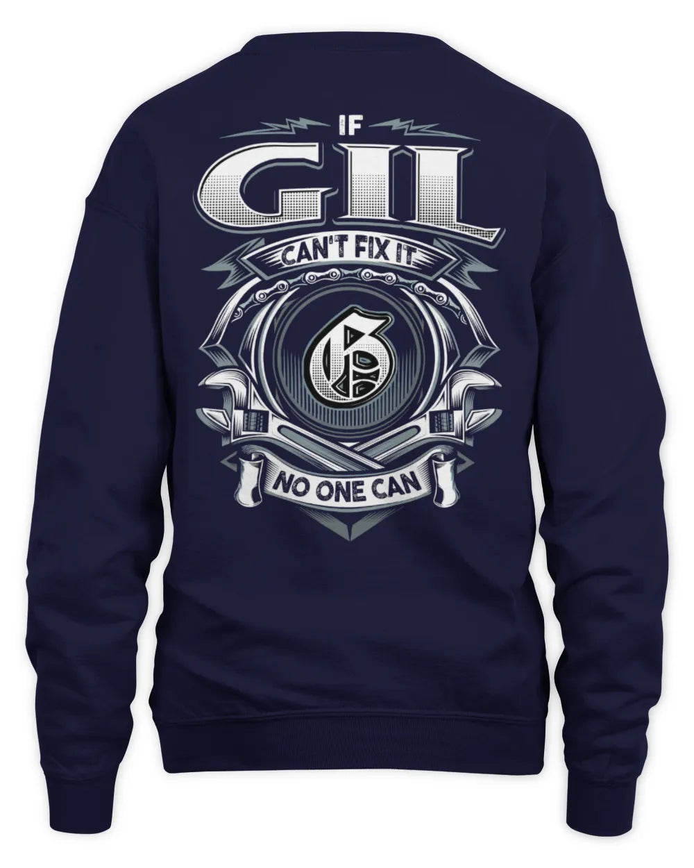 GIL AP81-K4-626 - Personalized Ahmed Quote Apparel “If Ahmed Can't Fix It, No One Can” - Unisex Sweatshirt - Navy