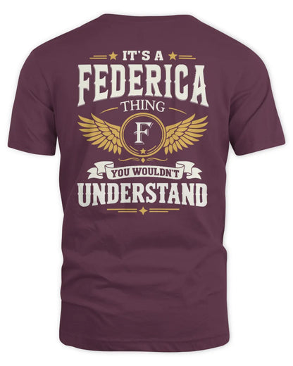FEDERICA KT06-M008 It’s a [NAME] Thing – You Wouldn’t Understand | Personalized Vintage T-Shirt - Unisex Standard T-Shirt - Maroon
