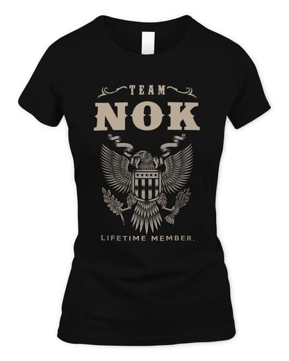 NOK TP06-K82 – Personalized Classic Style Apparel “Team NAME Lifetime Member” - Women's Standard T-Shirt - Black
