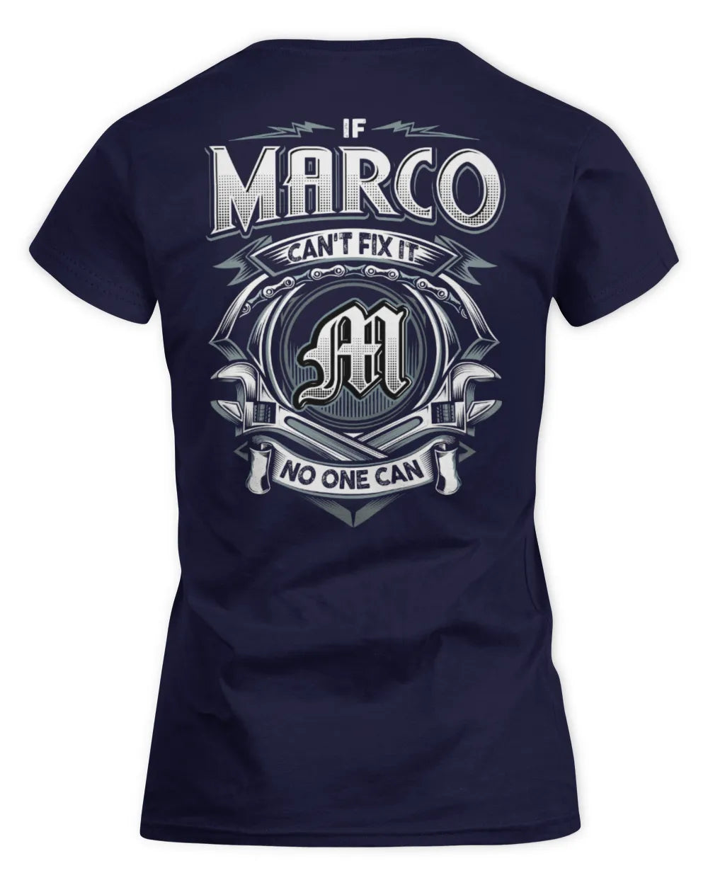 MARCO AP81-K4-626 - Personalized Ahmed Quote Apparel “If Ahmed Can't Fix It, No One Can” - Women's Standard T-Shirt - Navy