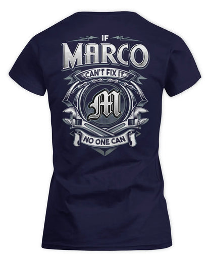 MARCO AP81-K4-626 - Personalized Ahmed Quote Apparel “If Ahmed Can't Fix It, No One Can” - Women's Standard T-Shirt - Navy