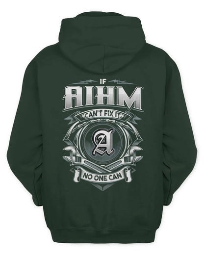 AIHM AP81-K4-626 - Personalized Ahmed Quote Apparel “If Ahmed Can't Fix It, No One Can” - Unisex Hoodie - Forest Green