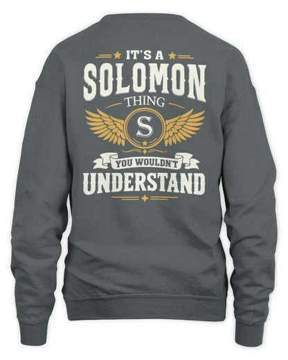 SOLOMON KT06-M008 It’s a [NAME] Thing – You Wouldn’t Understand | Personalized Vintage T-Shirt - Unisex Sweatshirt - Charcoal