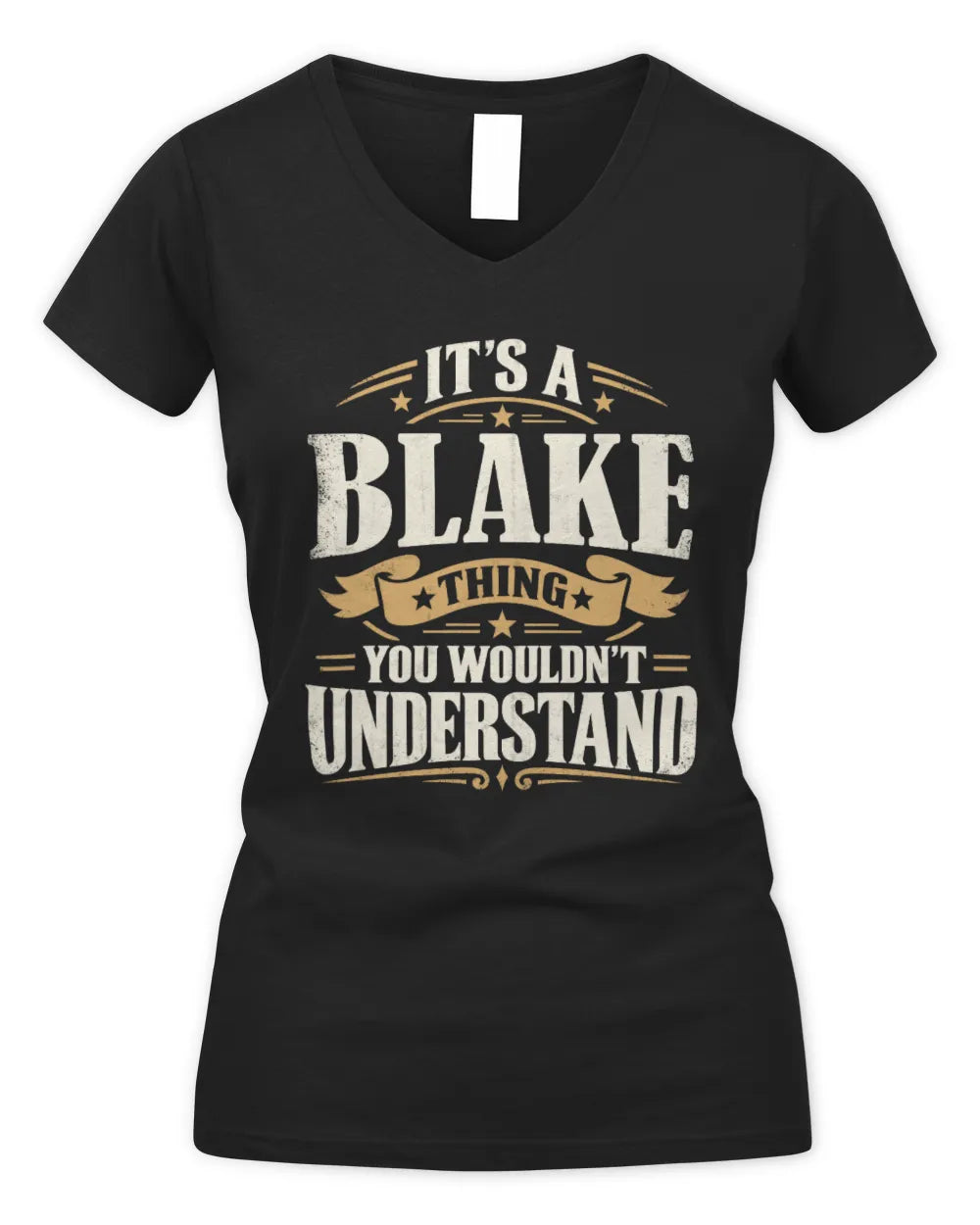 BLAKE P08 TH51 - Personalized “It’s a/an [NAME] Thing – You Wouldn’t Understand” Shirt - Women's V-Neck T-Shirt - Black
