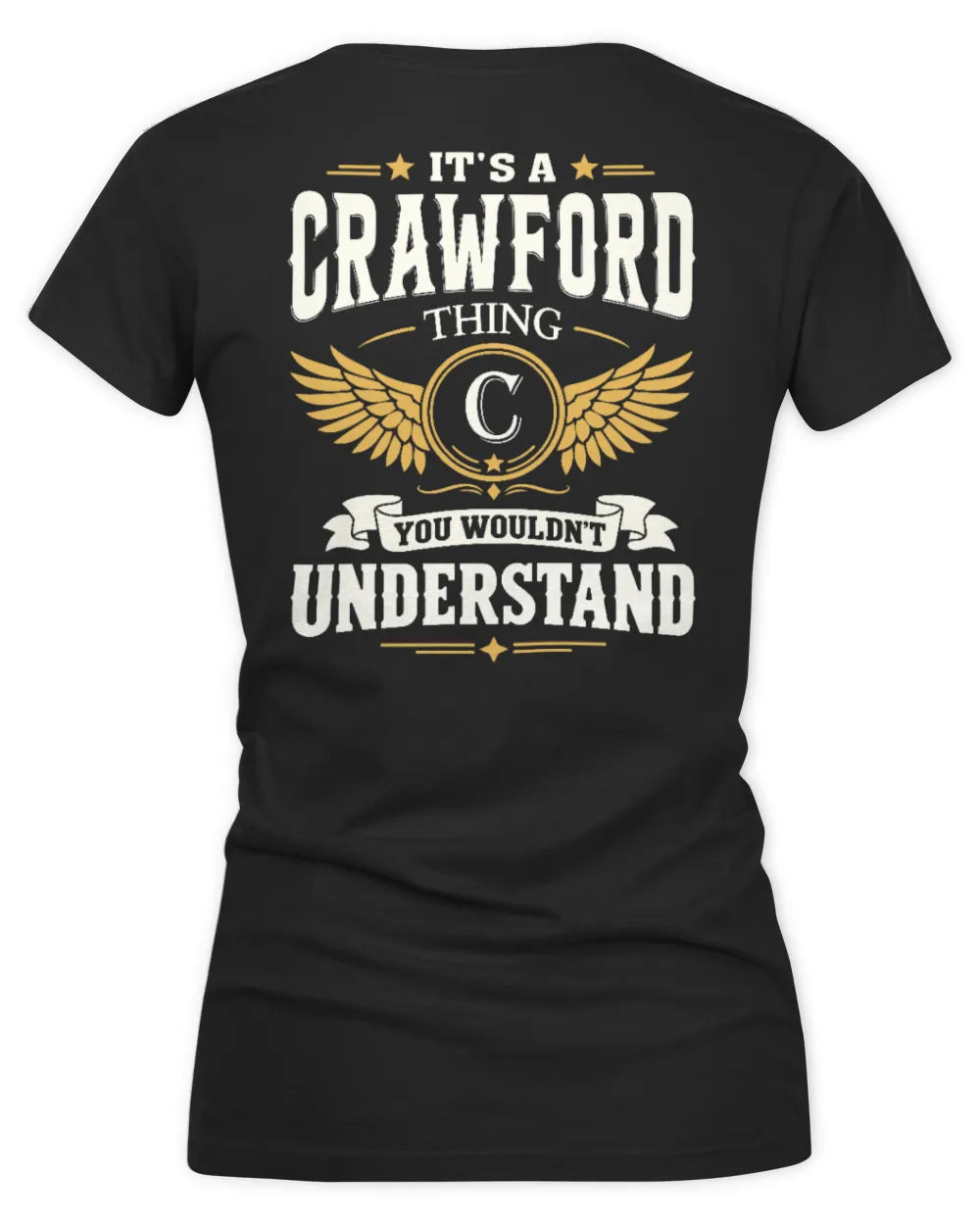 CRAWFORD KT06-M008 It’s a [NAME] Thing – You Wouldn’t Understand | Personalized Vintage T-Shirt - Women's V-Neck T-Shirt - Black