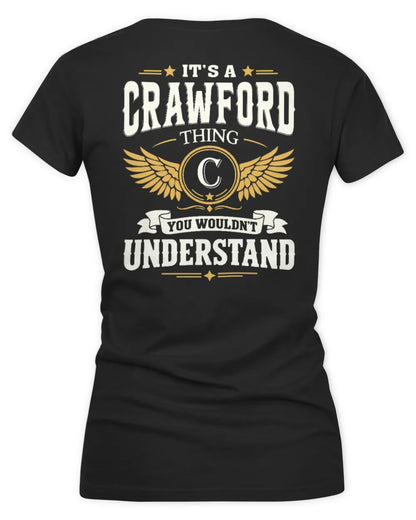 CRAWFORD KT06-M008 It’s a [NAME] Thing – You Wouldn’t Understand | Personalized Vintage T-Shirt - Women's V-Neck T-Shirt - Black