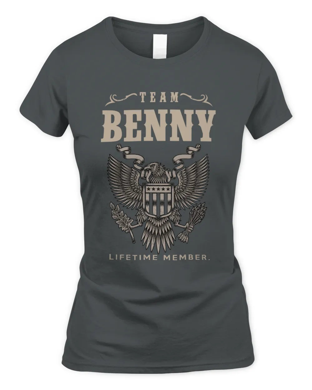 BENNY TP06-K82 – Personalized Classic Style Apparel “Team NAME Lifetime Member” - Women's Standard T-Shirt - Charcoal