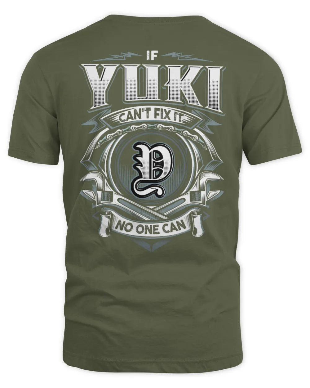 YUKI AP81-K4-626 - Personalized Ahmed Quote Apparel “If Ahmed Can't Fix It, No One Can” - Unisex Standard T-Shirt - Military Green