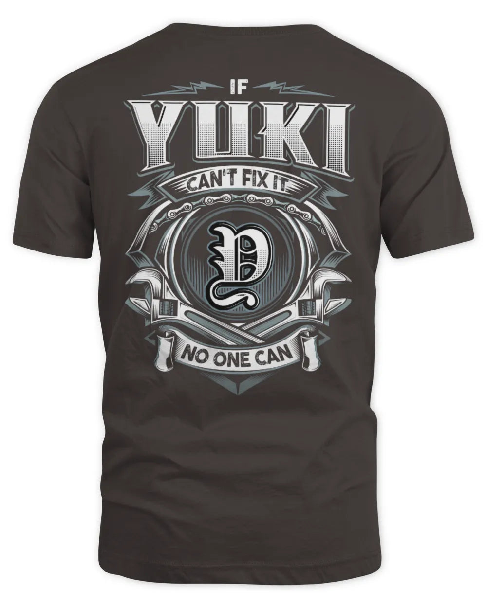 YUKI AP81-K4-626 - Personalized Ahmed Quote Apparel “If Ahmed Can't Fix It, No One Can” - Unisex Standard T-Shirt - Dark Chocolate