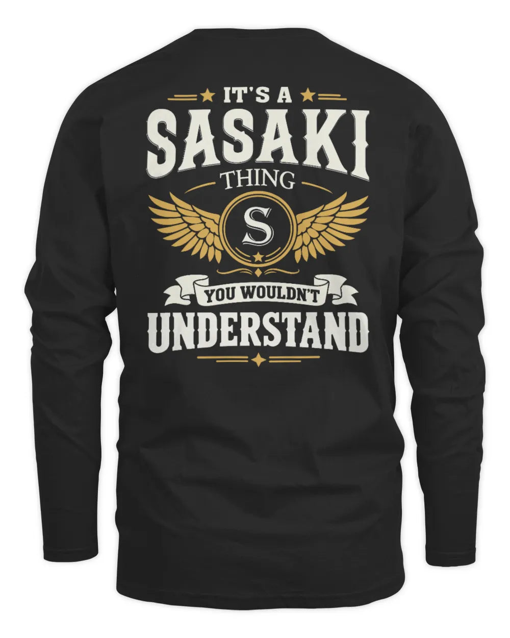 SASAKI KT06-M008 It’s a [NAME] Thing – You Wouldn’t Understand | Personalized Vintage T-Shirt - Men's Long Sleeved T-Shirt - Black