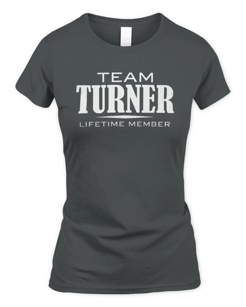 TURNER BL62-K4-128 - Personalized “Team NAME Lifetime Member” - Women's Standard T-Shirt - Charcoal