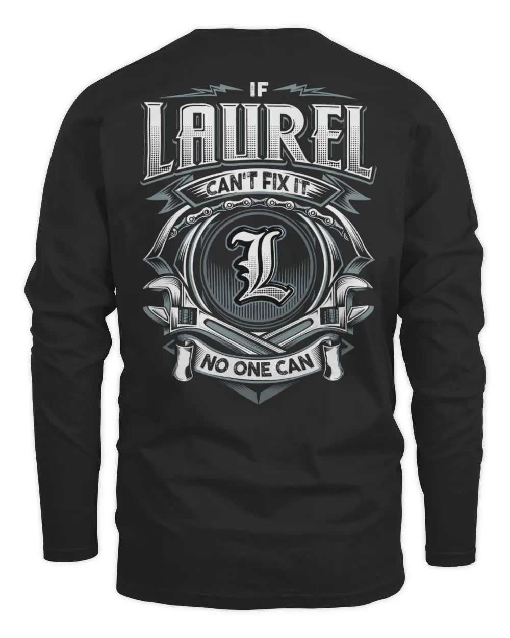 LAUREL AP81-K4-626 - Personalized Ahmed Quote Apparel “If Ahmed Can't Fix It, No One Can” - Men's Long Sleeved T-Shirt - Black