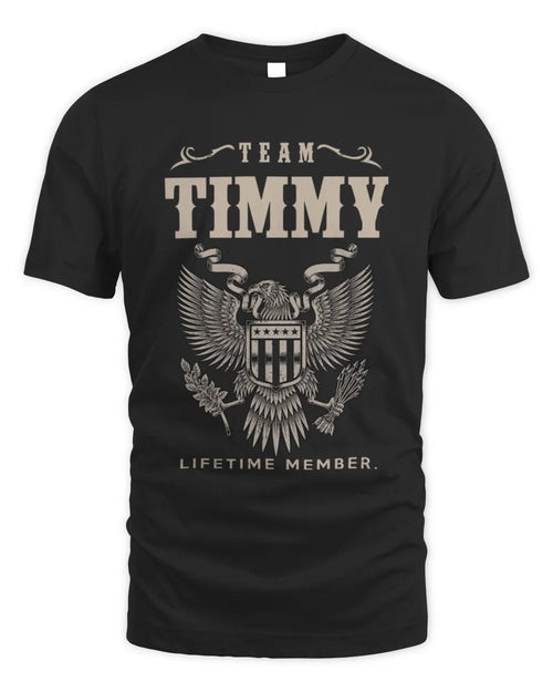 TIMMY TP06-K82 – Personalized Classic Style Apparel “Team NAME Lifetime Member” - Unisex Standard T-Shirt - Black