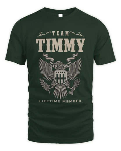 TIMMY TP06-K82 – Personalized Classic Style Apparel “Team NAME Lifetime Member” - Unisex Standard T-Shirt - Forest Green