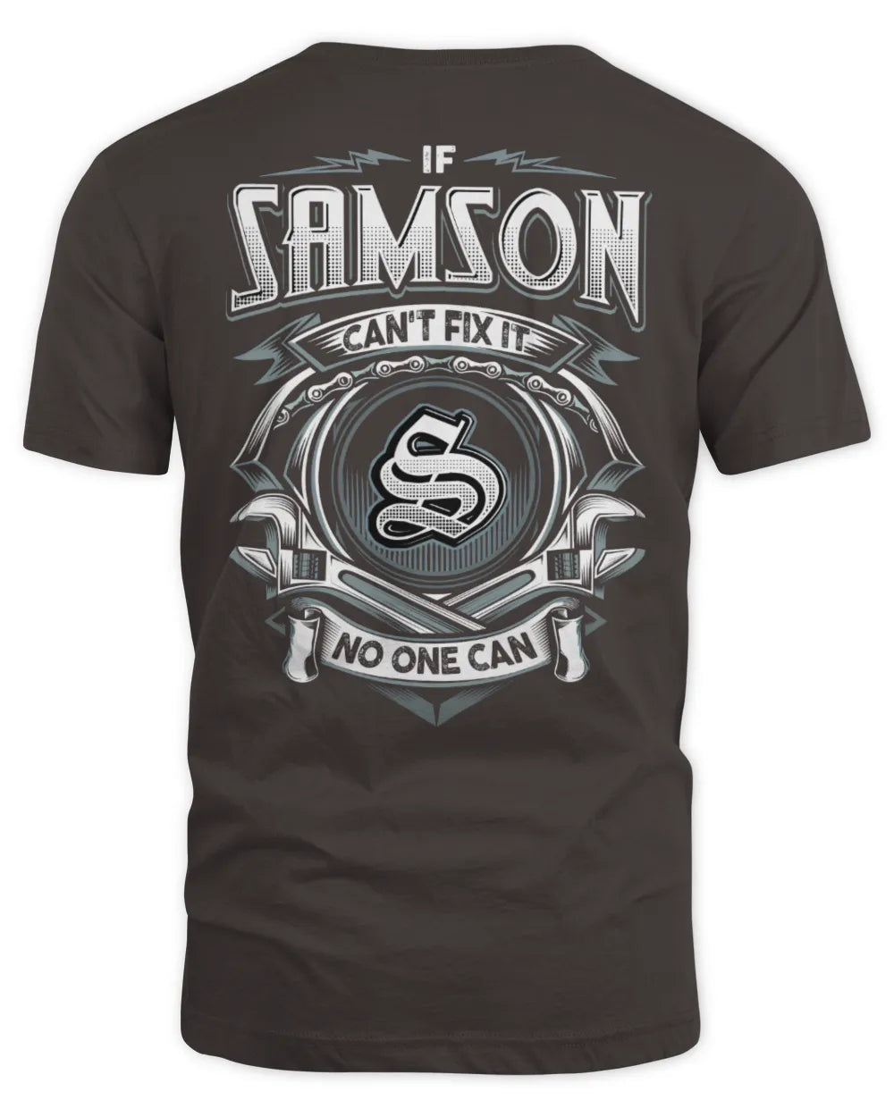 SAMSON AP81-K4-626 - Personalized Ahmed Quote Apparel “If Ahmed Can't Fix It, No One Can” - Unisex Standard T-Shirt - Dark Chocolate