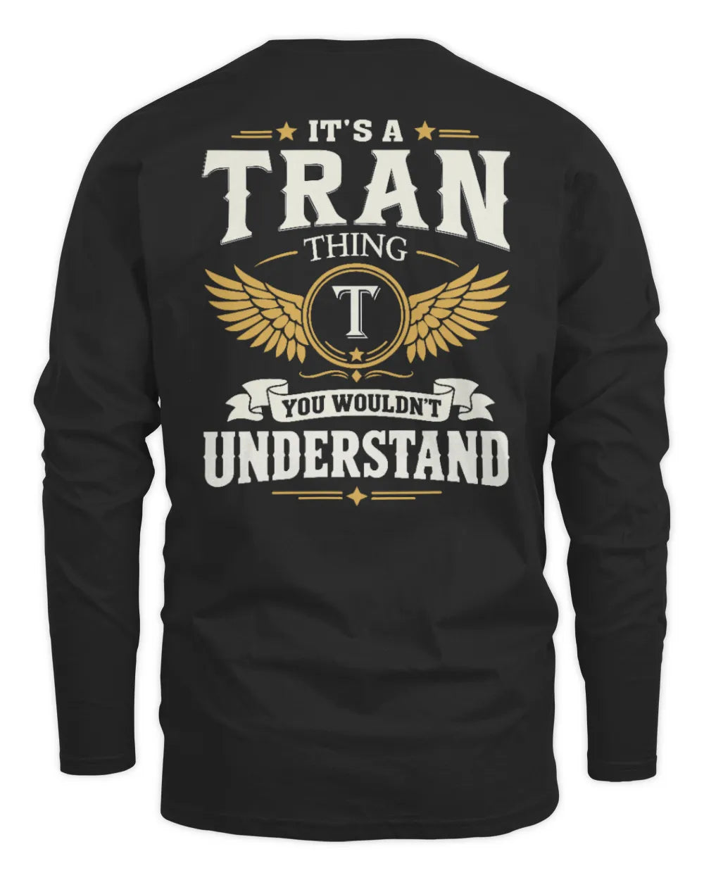TRAN KT06-M008 It’s a [NAME] Thing – You Wouldn’t Understand | Personalized Vintage T-Shirt - Men's Long Sleeved T-Shirt - Black