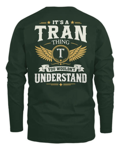 TRAN KT06-M008 It’s a [NAME] Thing – You Wouldn’t Understand | Personalized Vintage T-Shirt - Men's Long Sleeved T-Shirt - Forest Green