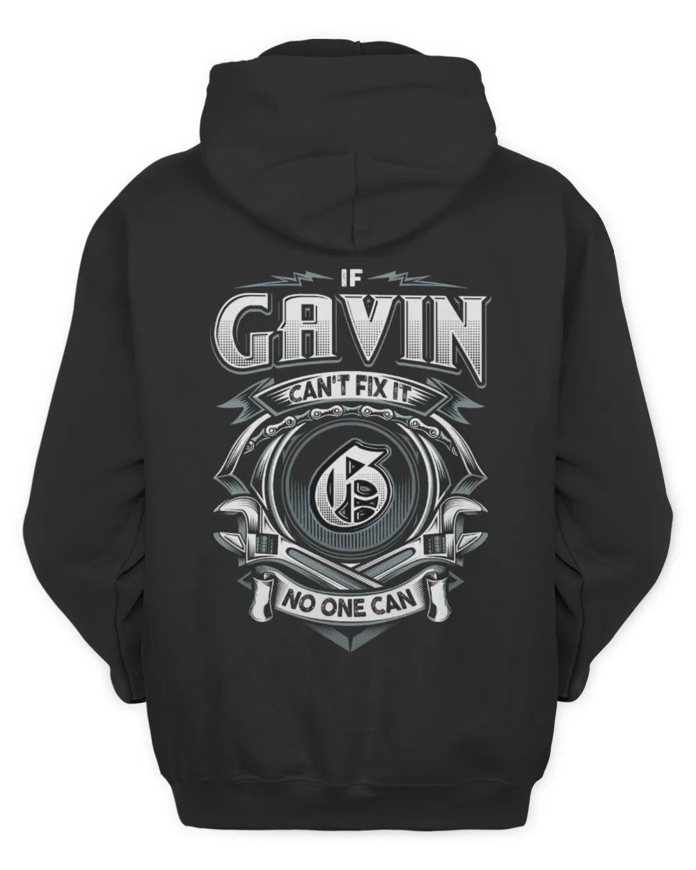 GAVIN AP81-K4-626 - Personalized Ahmed Quote Apparel “If Ahmed Can't Fix It, No One Can” - Unisex Hoodie - Black