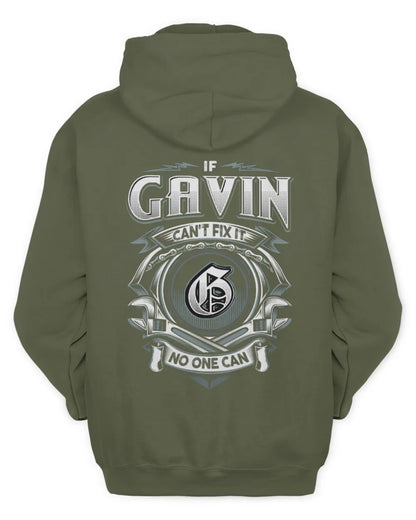 GAVIN AP81-K4-626 - Personalized Ahmed Quote Apparel “If Ahmed Can't Fix It, No One Can” - Unisex Hoodie - Military Green