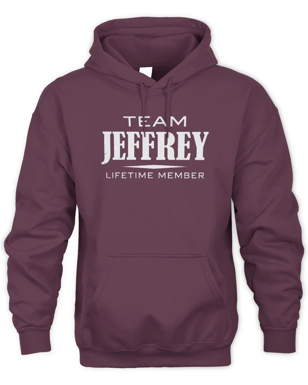 JEFFREY BL62-K4-128 - Personalized “Team NAME Lifetime Member” - Unisex Hoodie - Maroon