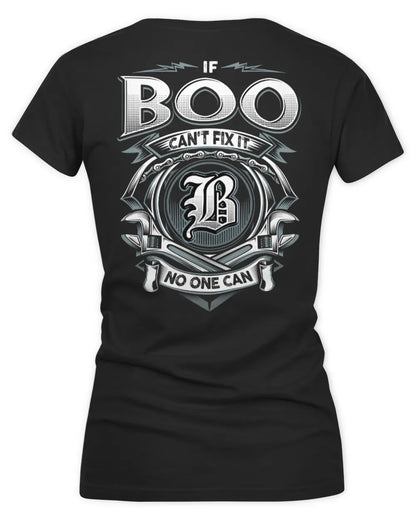 BOO AP81-K4-626 - Personalized Ahmed Quote Apparel “If Ahmed Can't Fix It, No One Can” - Women's V-Neck T-Shirt - Black