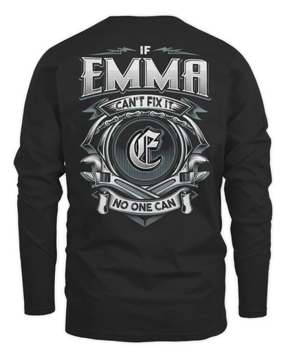 EMMA AP81-K4-626 - Personalized Ahmed Quote Apparel “If Ahmed Can't Fix It, No One Can” - Men's Long Sleeved T-Shirt - Black
