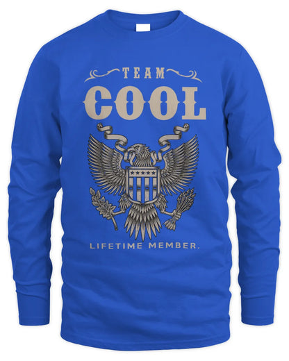 COOL TP06-K82 – Personalized Classic Style Apparel “Team NAME Lifetime Member” - Men's Long Sleeved T-Shirt - Royal