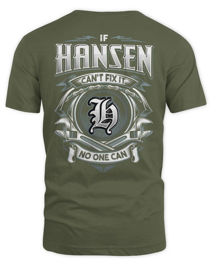 HANSEN AP81-K4-626 - Personalized Ahmed Quote Apparel “If Ahmed Can't Fix It, No One Can” - Unisex Standard T-Shirt - Military Green