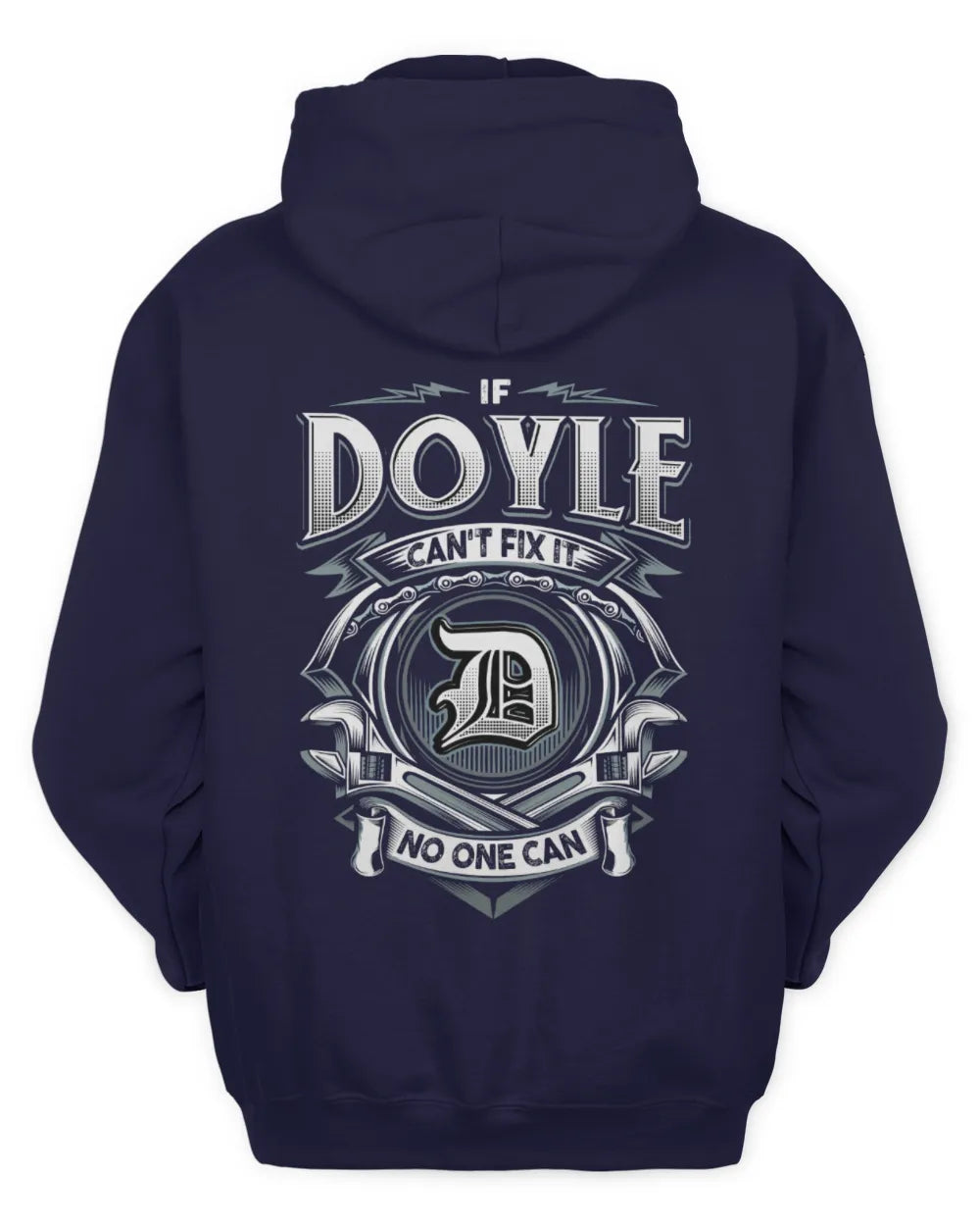 DOYLE AP81-K4-626 - Personalized Ahmed Quote Apparel “If Ahmed Can't Fix It, No One Can” - Unisex Hoodie - Navy