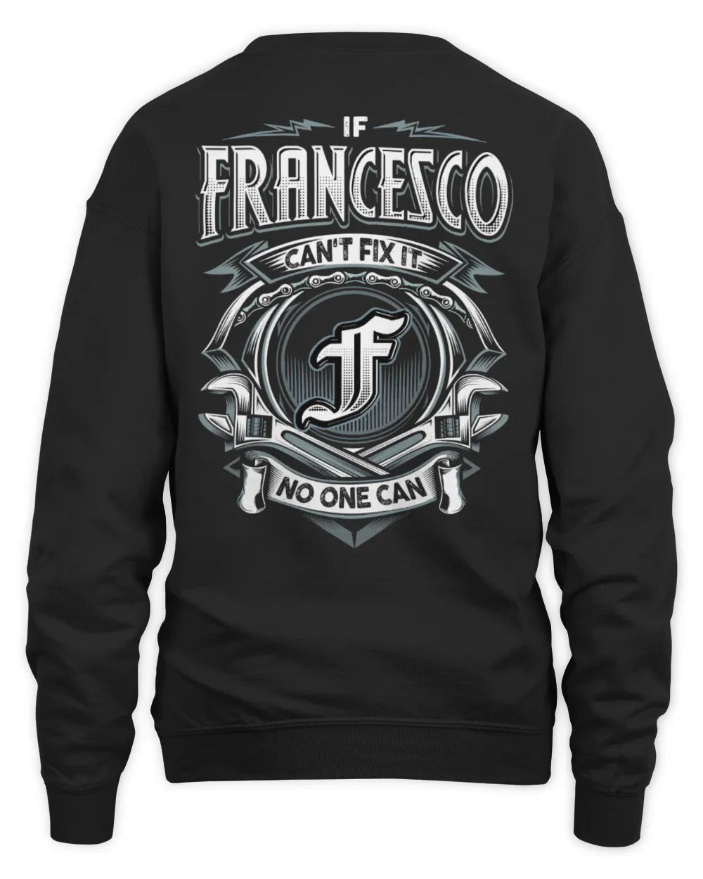 FRANCESCO AP81-K4-626 - Personalized Ahmed Quote Apparel “If Ahmed Can't Fix It, No One Can” - Unisex Sweatshirt - Black