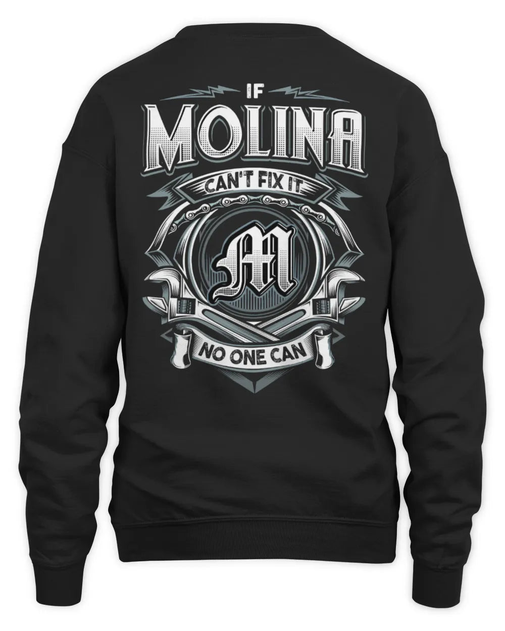MOLINA AP81-K4-626 - Personalized Ahmed Quote Apparel “If Ahmed Can't Fix It, No One Can” - Unisex Sweatshirt - Black