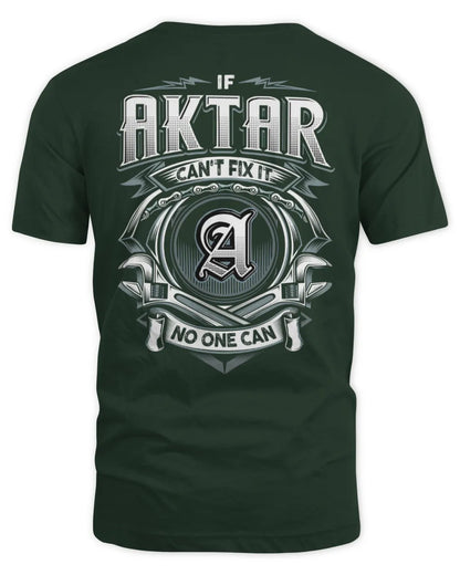 AKTAR AP81-K4-626 - Personalized Ahmed Quote Apparel “If Ahmed Can't Fix It, No One Can” - Unisex Standard T-Shirt - Forest Green