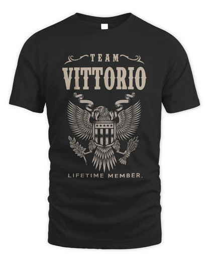 VITTORIO TP06-K82 – Personalized Classic Style Apparel “Team NAME Lifetime Member” - Unisex Standard T-Shirt - Black