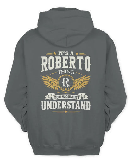 ROBERTO KT06-M008 It’s a [NAME] Thing – You Wouldn’t Understand | Personalized Vintage T-Shirt - Unisex Hoodie - Charcoal