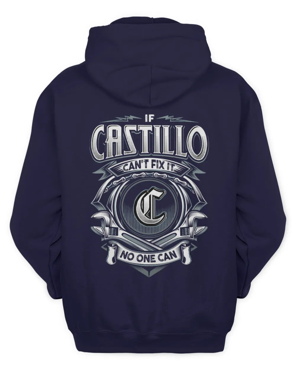 CASTILLO AP81-K4-626 - Personalized Ahmed Quote Apparel “If Ahmed Can't Fix It, No One Can” - Unisex Hoodie - Navy