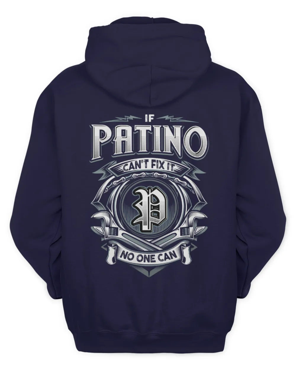 PATINO AP81-K4-626 - Personalized Ahmed Quote Apparel “If Ahmed Can't Fix It, No One Can” - Unisex Hoodie - Navy