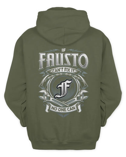 FAUSTO AP81-K4-626 - Personalized Ahmed Quote Apparel “If Ahmed Can't Fix It, No One Can” - Unisex Hoodie - Military Green