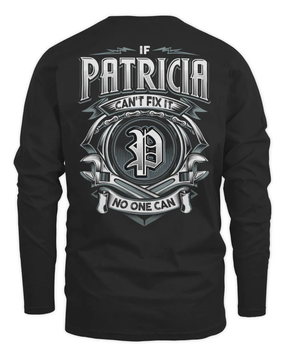 PATRICIA AP81-K4-626 - Personalized Ahmed Quote Apparel “If Ahmed Can't Fix It, No One Can” - Men's Long Sleeved T-Shirt - Black