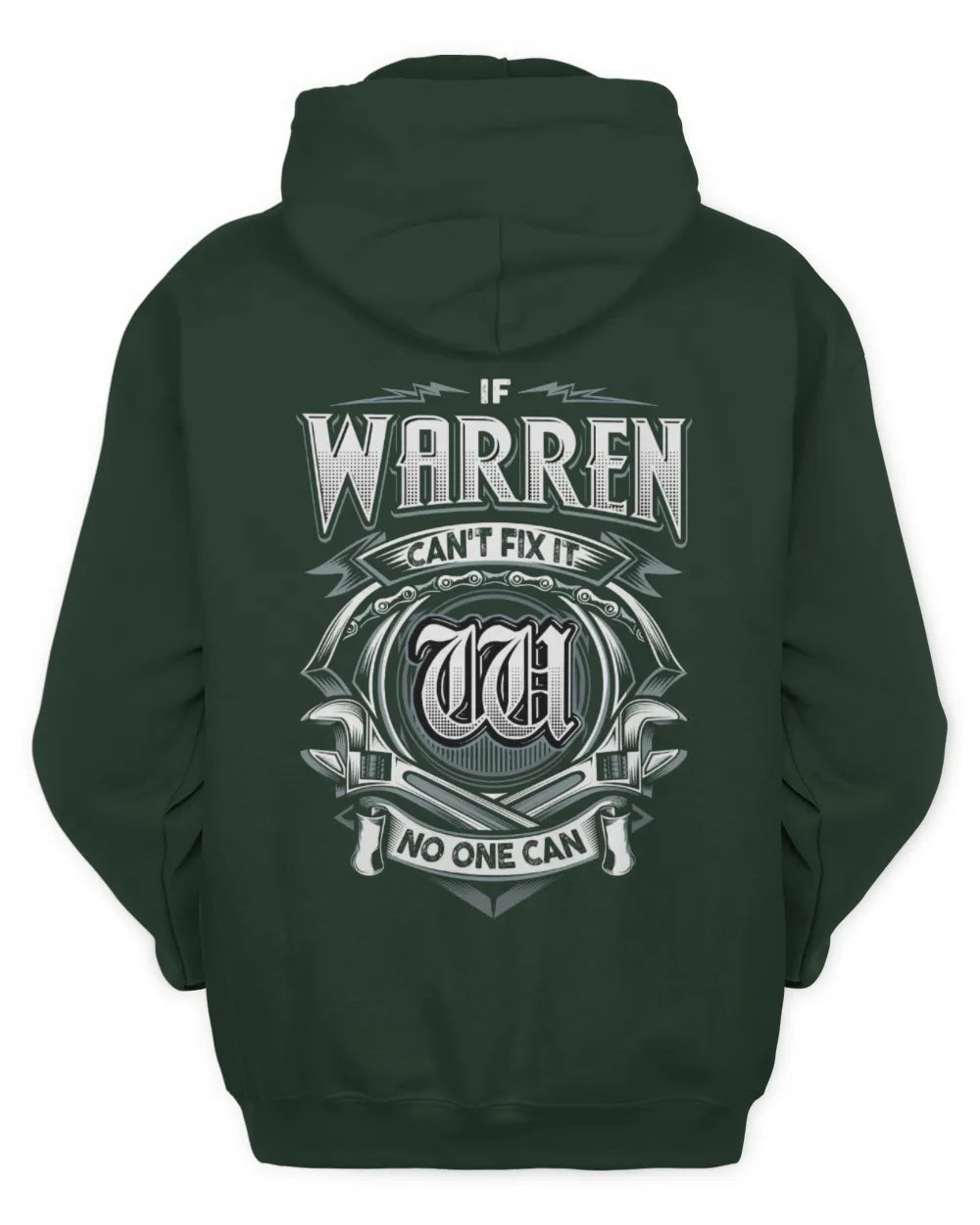 WARREN AP81-K4-626 - Personalized Ahmed Quote Apparel “If Ahmed Can't Fix It, No One Can” - Unisex Hoodie - Forest Green