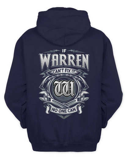 WARREN AP81-K4-626 - Personalized Ahmed Quote Apparel “If Ahmed Can't Fix It, No One Can” - Unisex Hoodie - Navy
