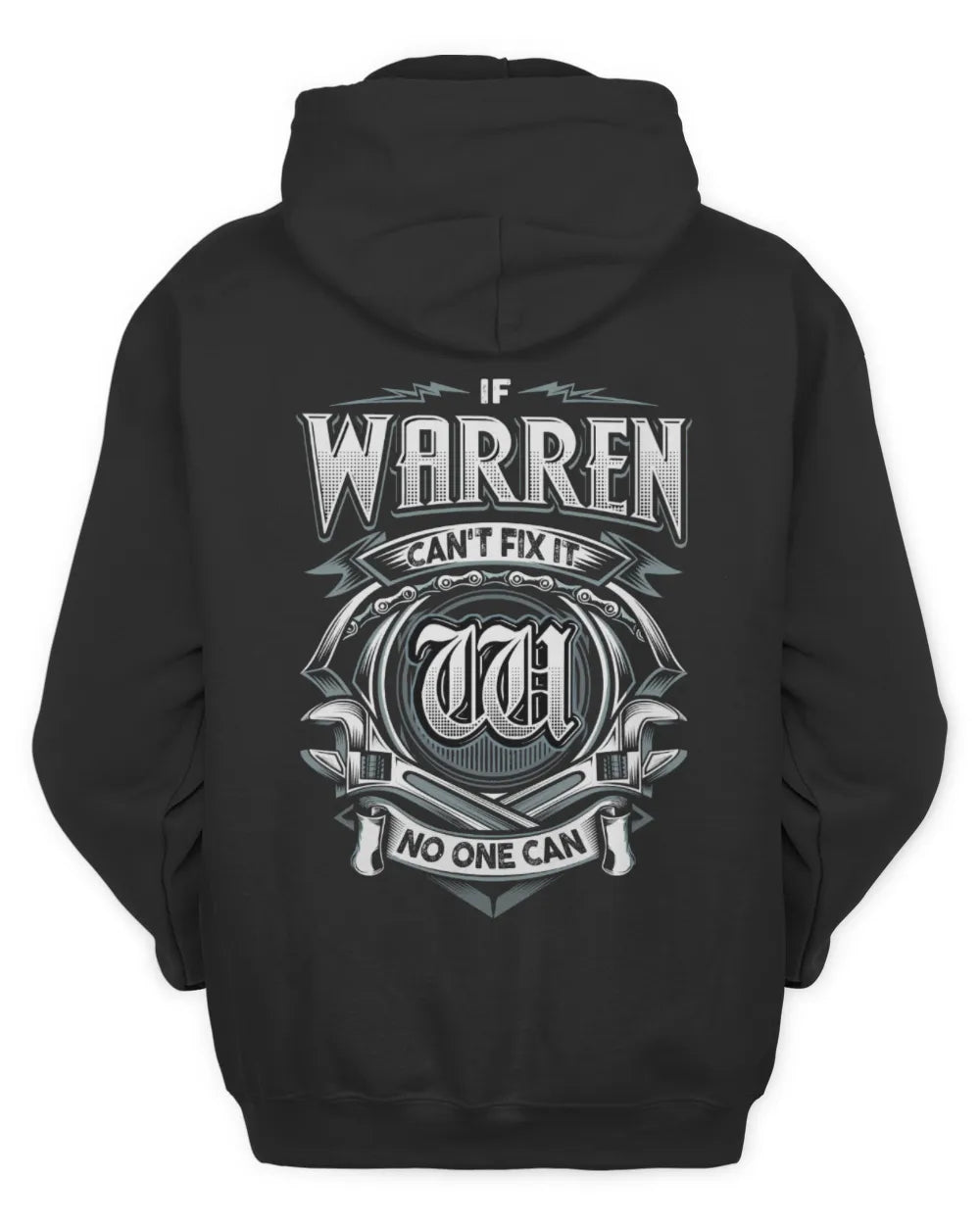 WARREN AP81-K4-626 - Personalized Ahmed Quote Apparel “If Ahmed Can't Fix It, No One Can” - Unisex Hoodie - Black
