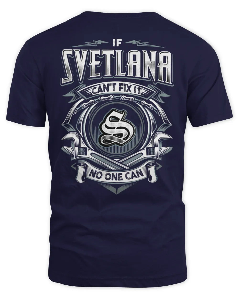 SVETLANA AP81-K4-626 - Personalized Ahmed Quote Apparel “If Ahmed Can't Fix It, No One Can” - Unisex Standard T-Shirt - Navy