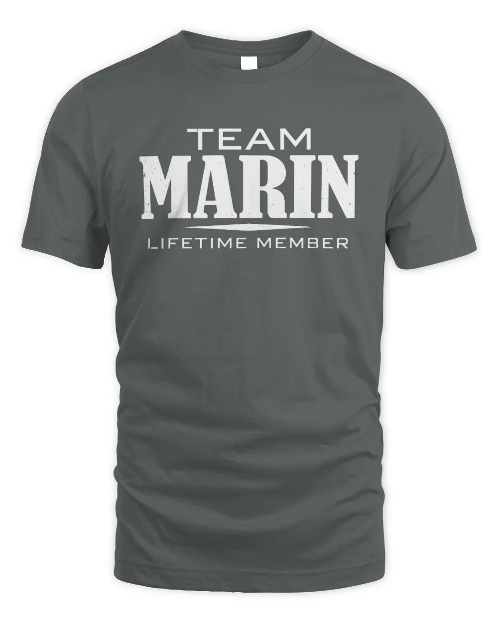 MARIN BL62-K4-128 - Personalized “Team NAME Lifetime Member” - Unisex Standard T-Shirt - Charcoal