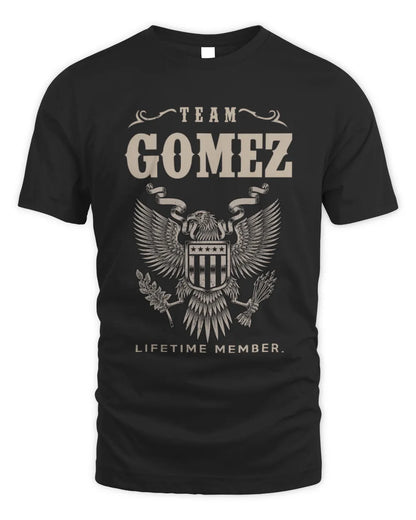 GOMEZ TP06-K82 – Personalized Classic Style Apparel “Team NAME Lifetime Member” - Unisex Standard T-Shirt - Black